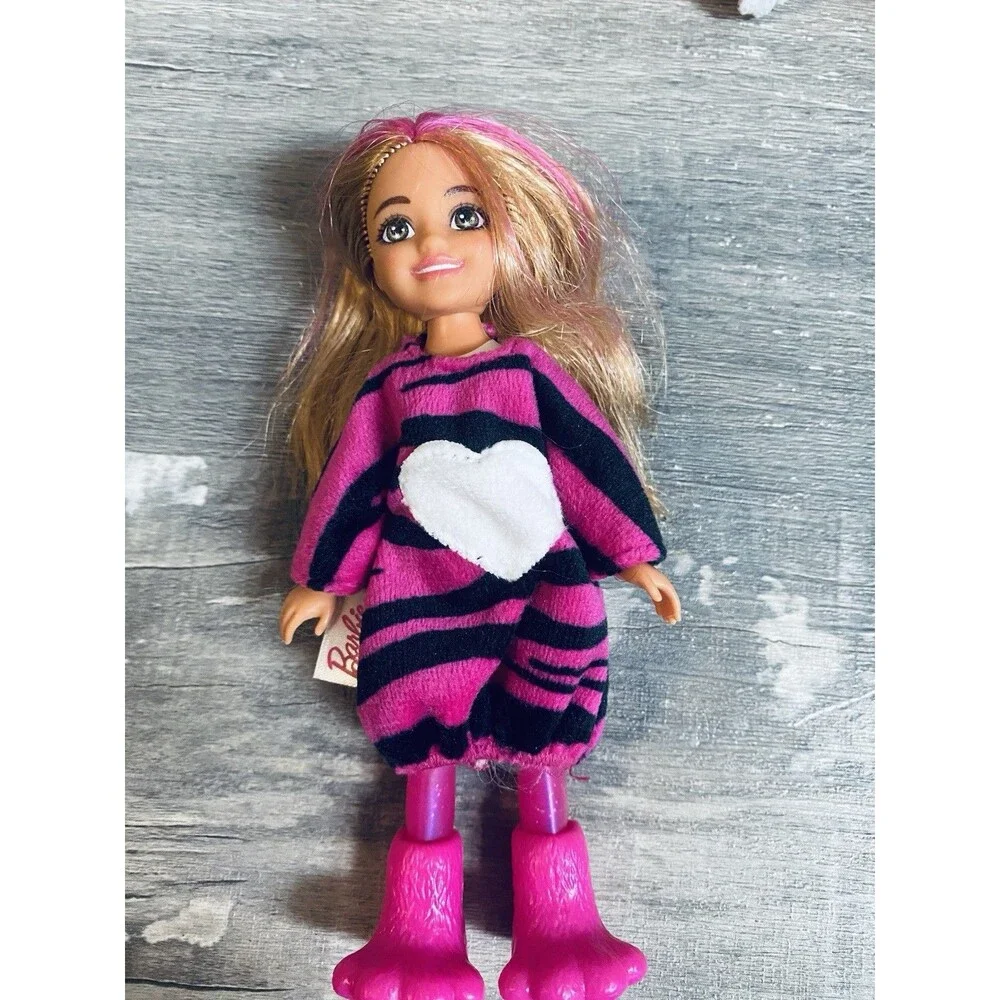 2 Barbie Chelsea Small Cutie Reveal Animal Costume Dolls